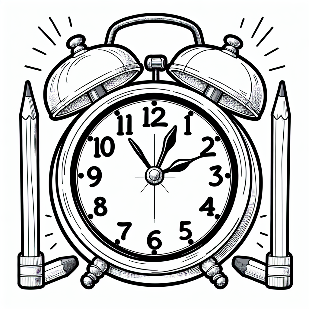 Morning Alarm Clock coloring page