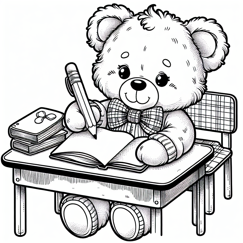 Bear Student coloring page