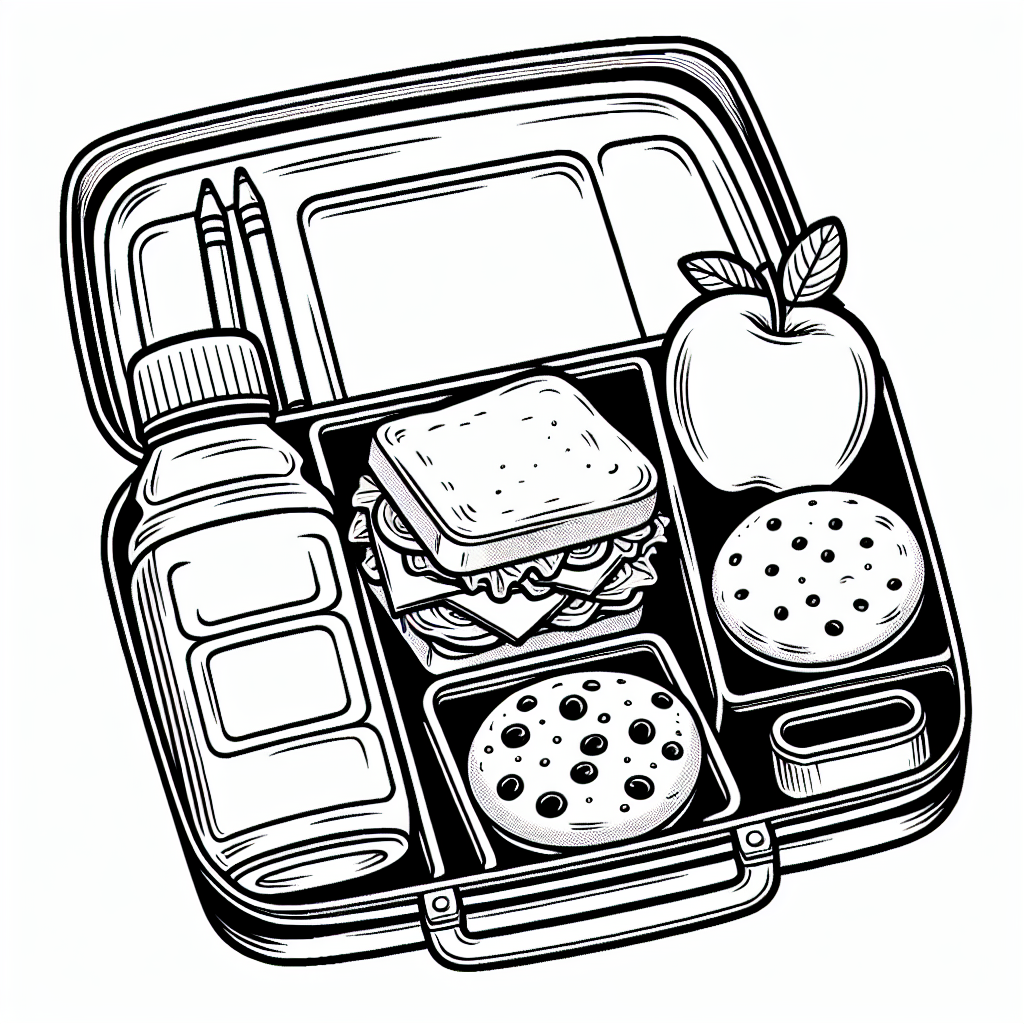 Lunchbox Feast coloring page