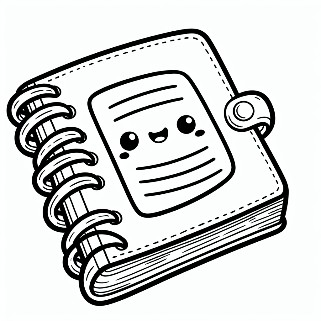 Spiral Notebook coloring page