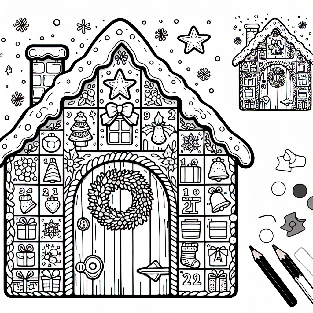 Advent Calendar coloring page