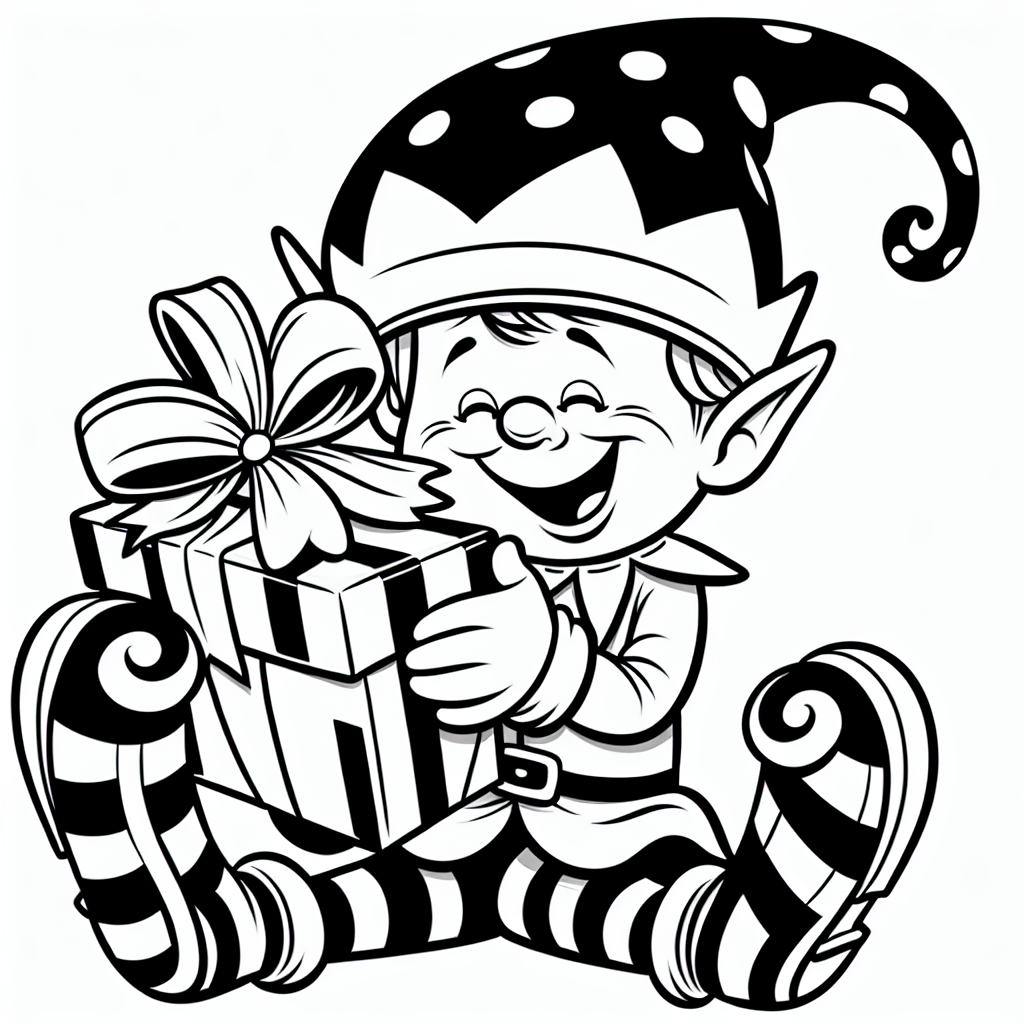 Christmas Elf coloring page