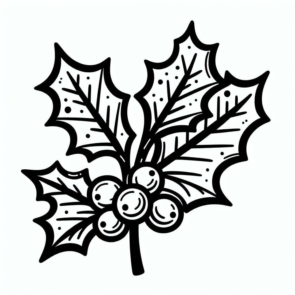 Holly And Berries coloring page