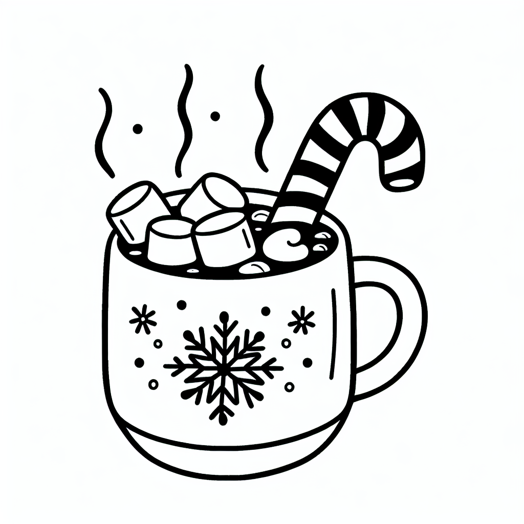 Hot Cocoa Mug coloring page
