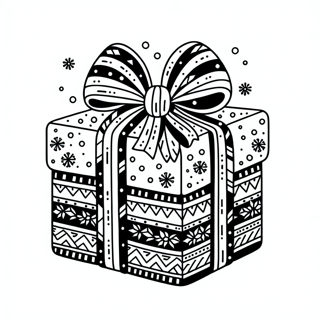 Gift Box coloring page