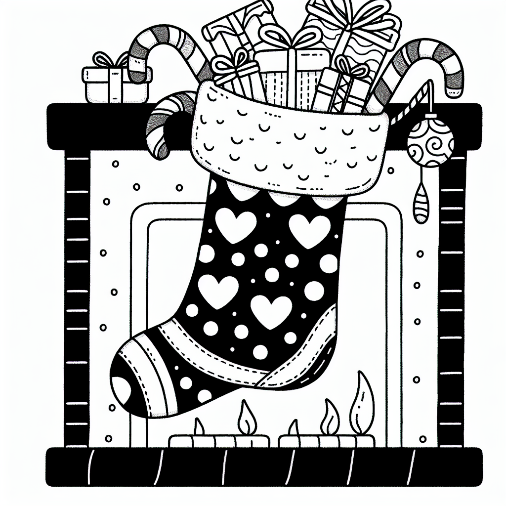 Christmas Stocking coloring page