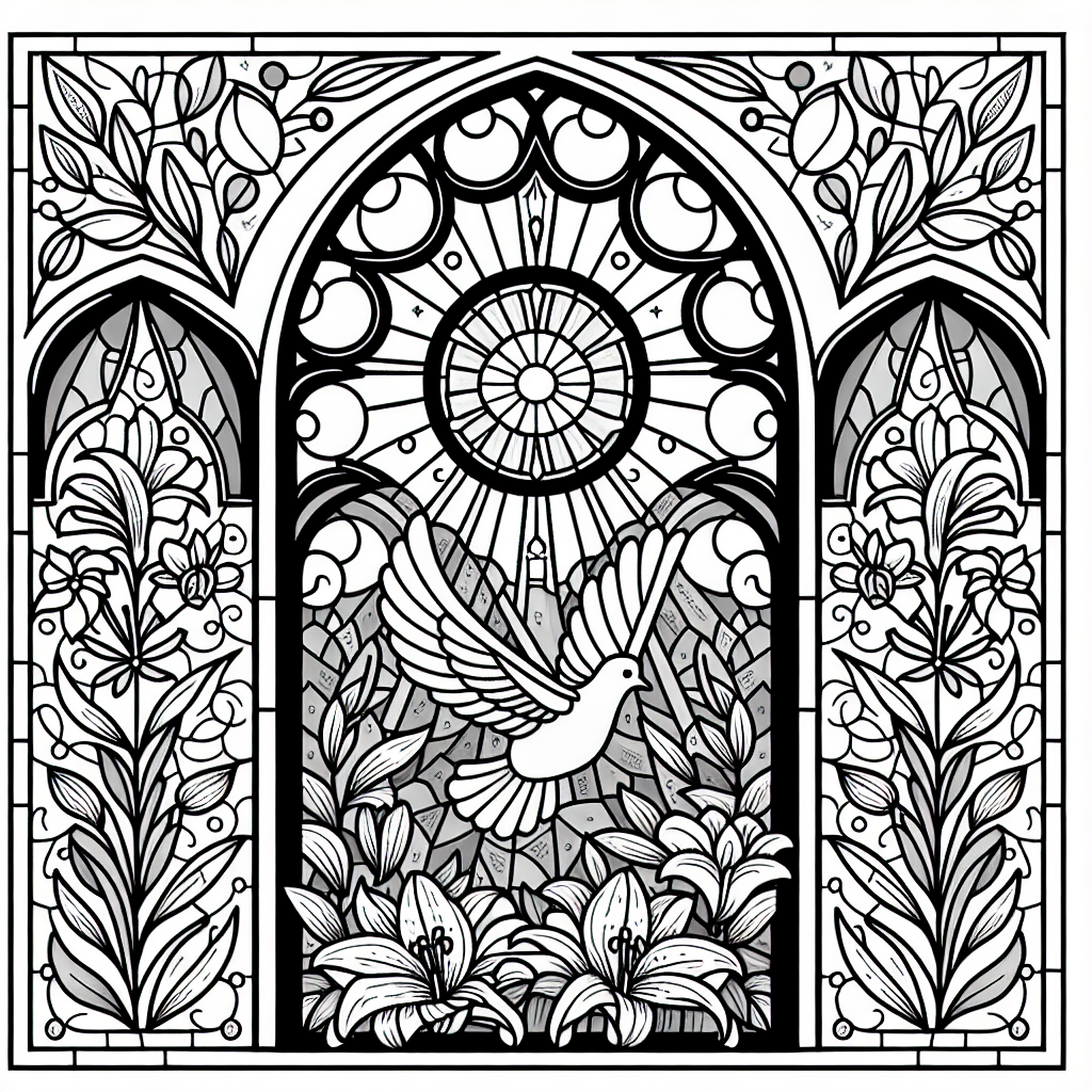 Stained Glass Window coloring page
