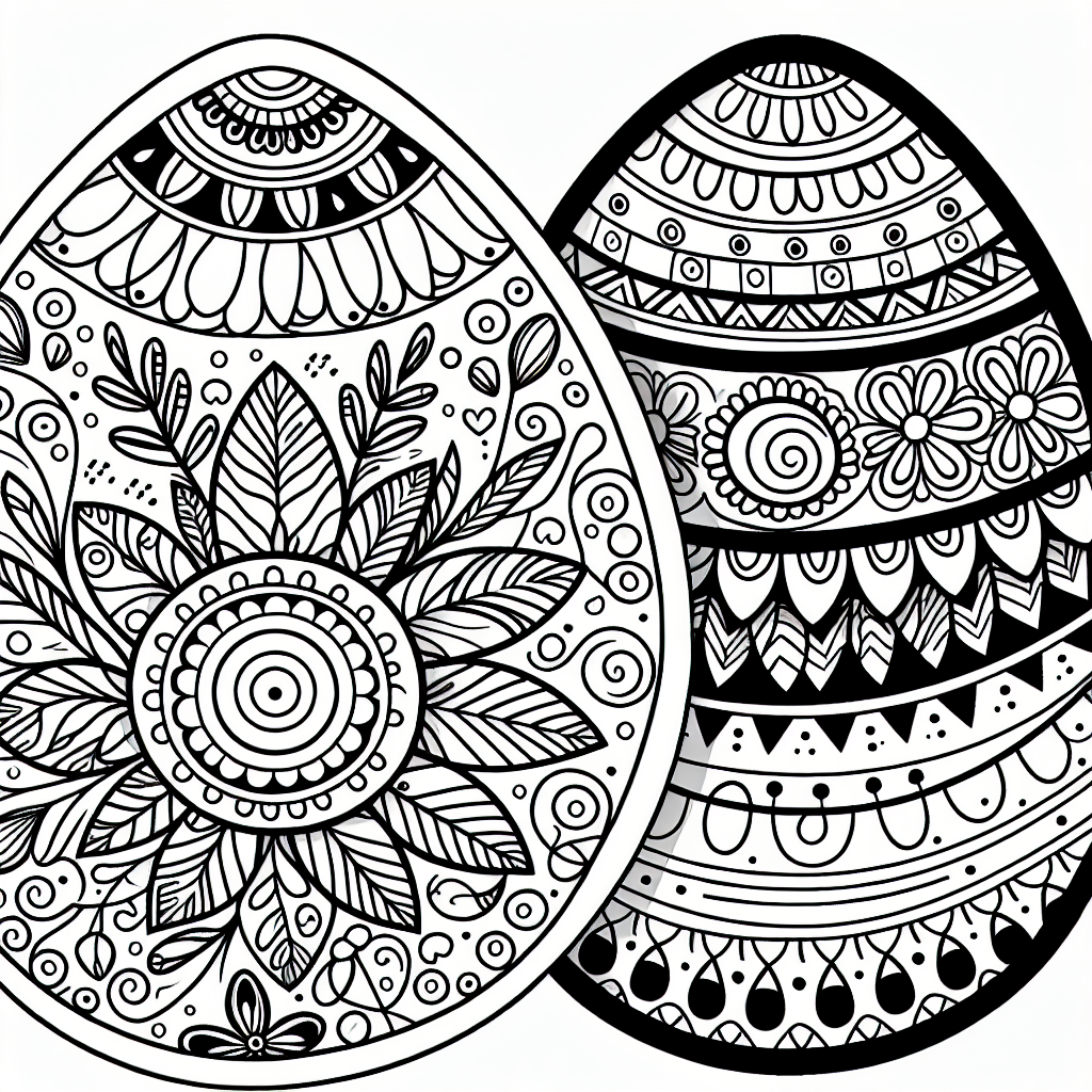 Egg Mandala Pattern coloring page
