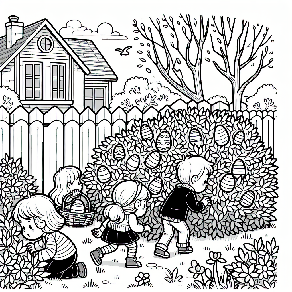 Easter Egg Hunt coloring page
