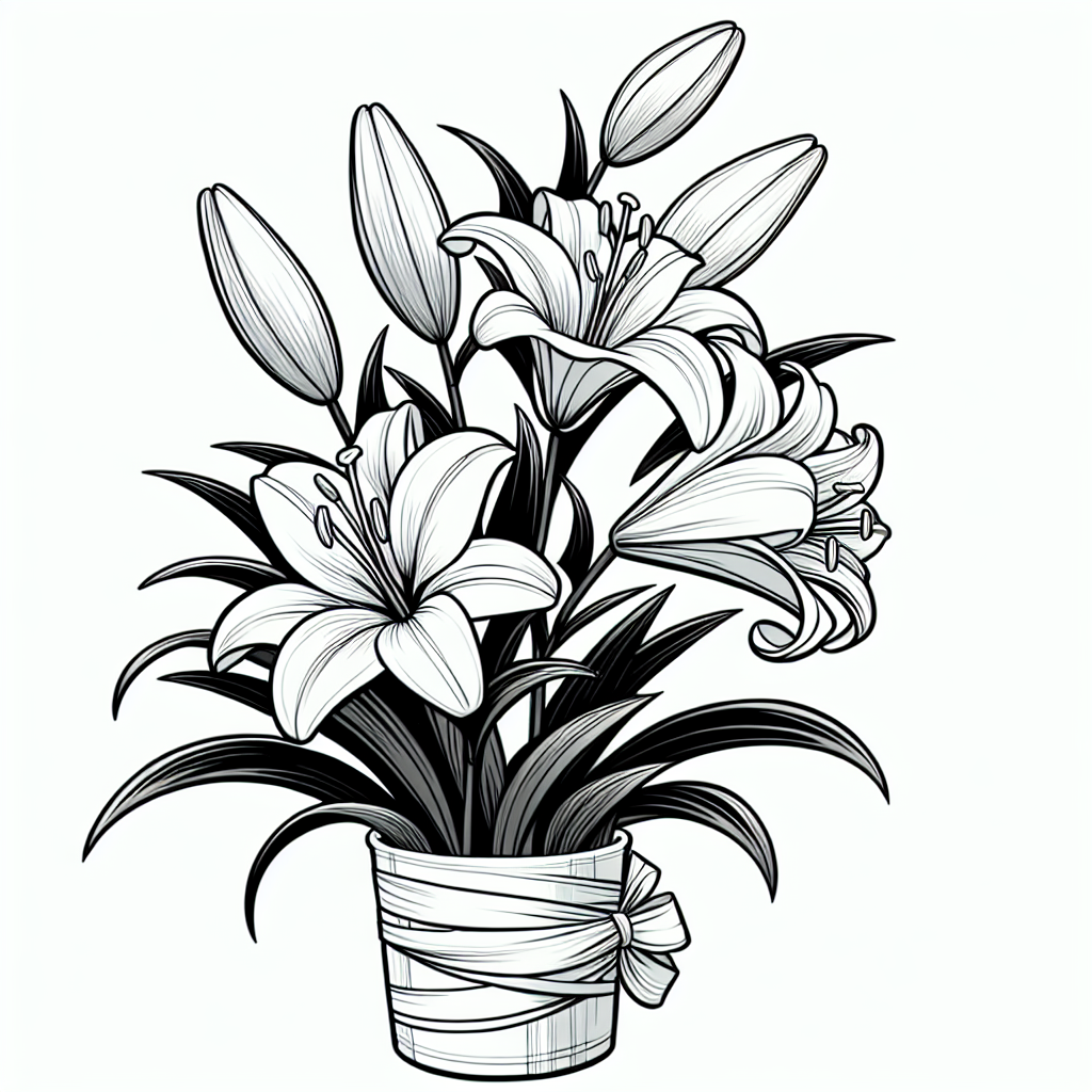 Easter Lily coloring page