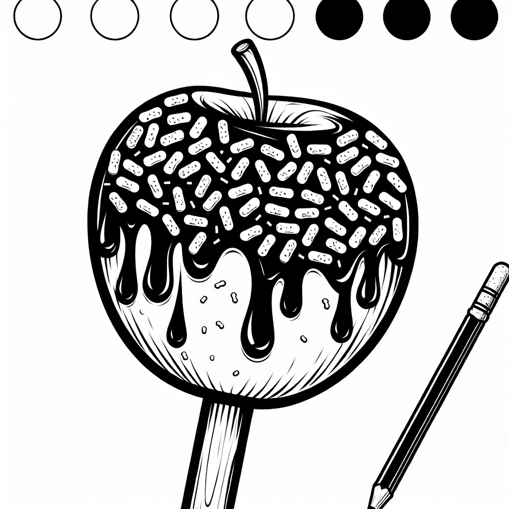 Caramel Apple Treat coloring page