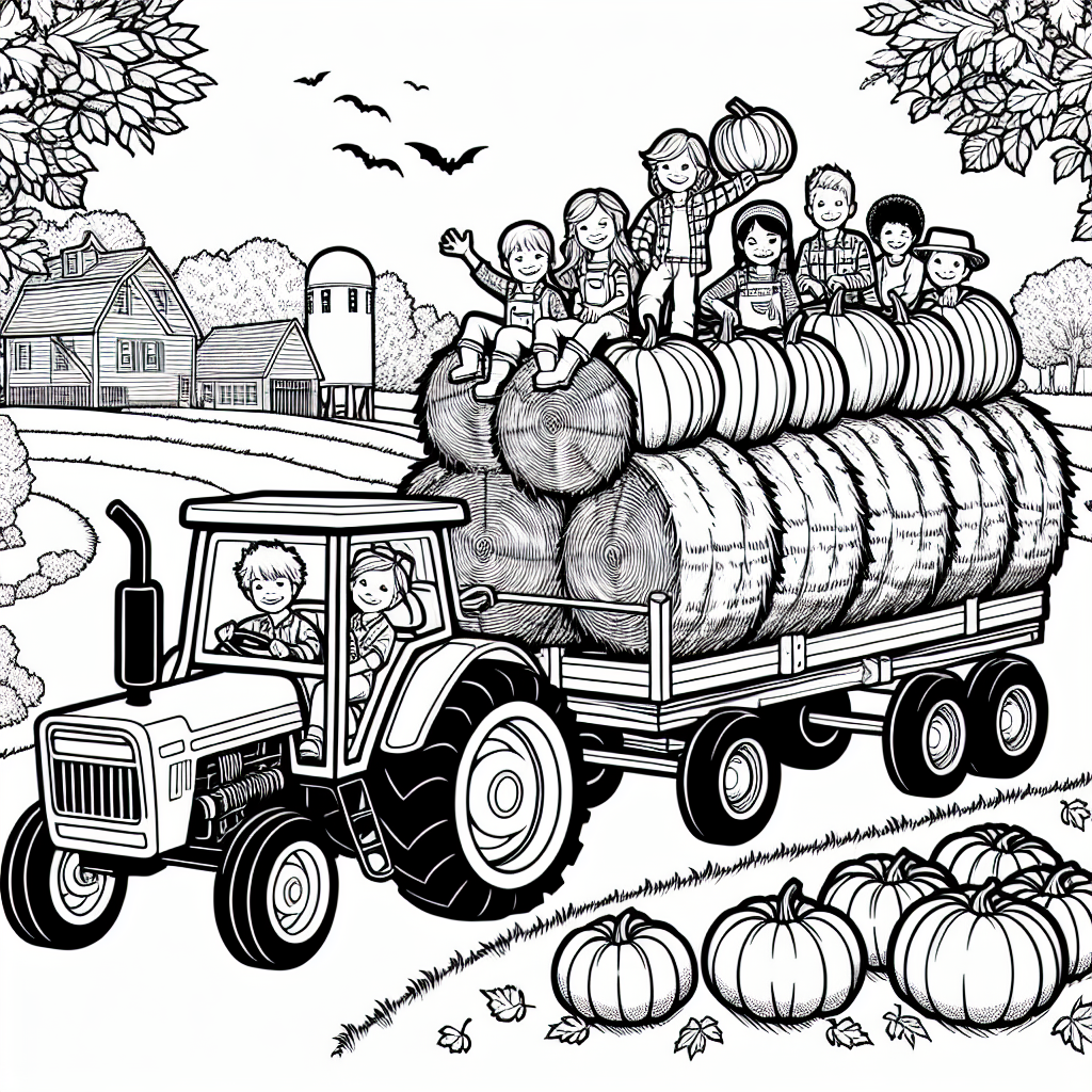 Hayride Fun coloring page