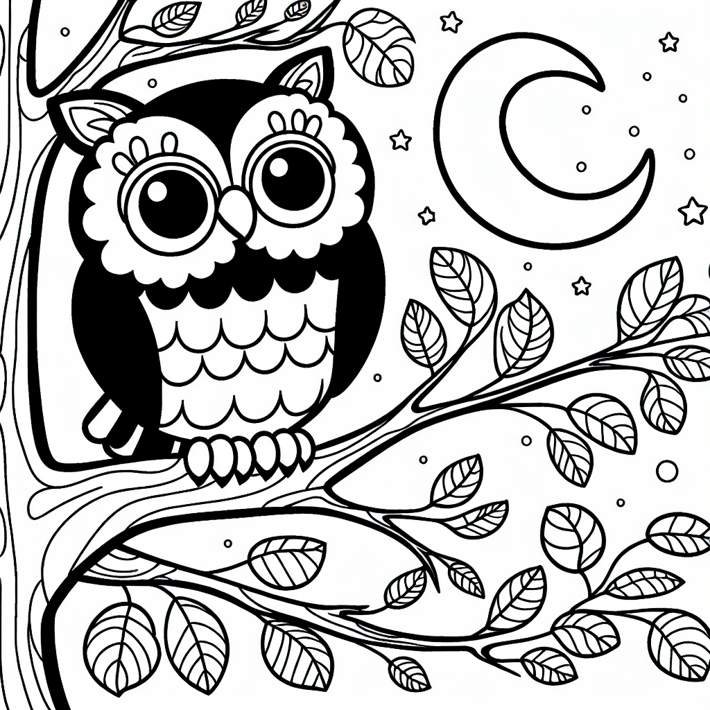 Autumn Owl coloring page