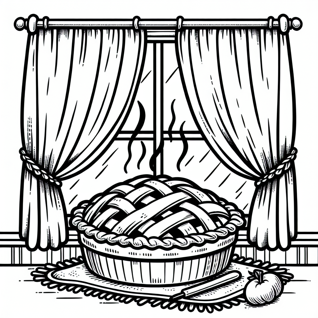 Fresh Baked Pie coloring page