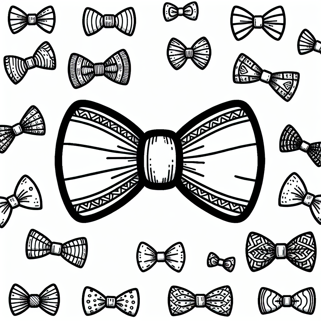 Bow Tie Pattern coloring page