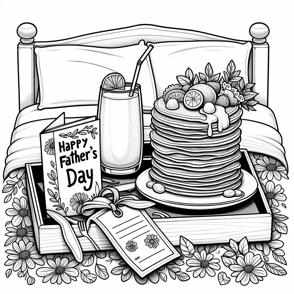 Breakfast In Bed coloring page