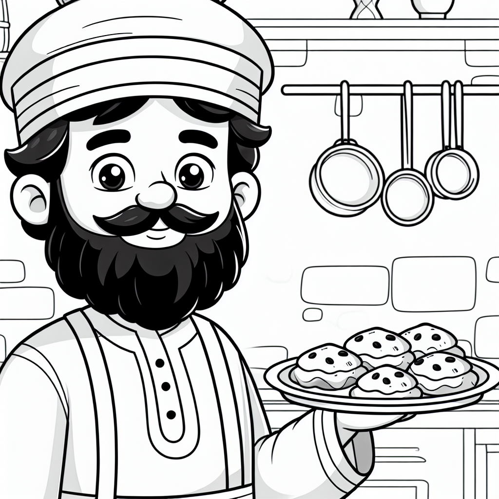 Dad The Chef coloring page