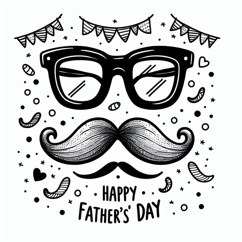 Funny Dad Disguise coloring page