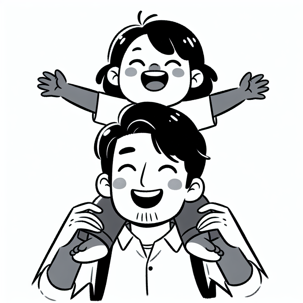 Piggyback Ride coloring page