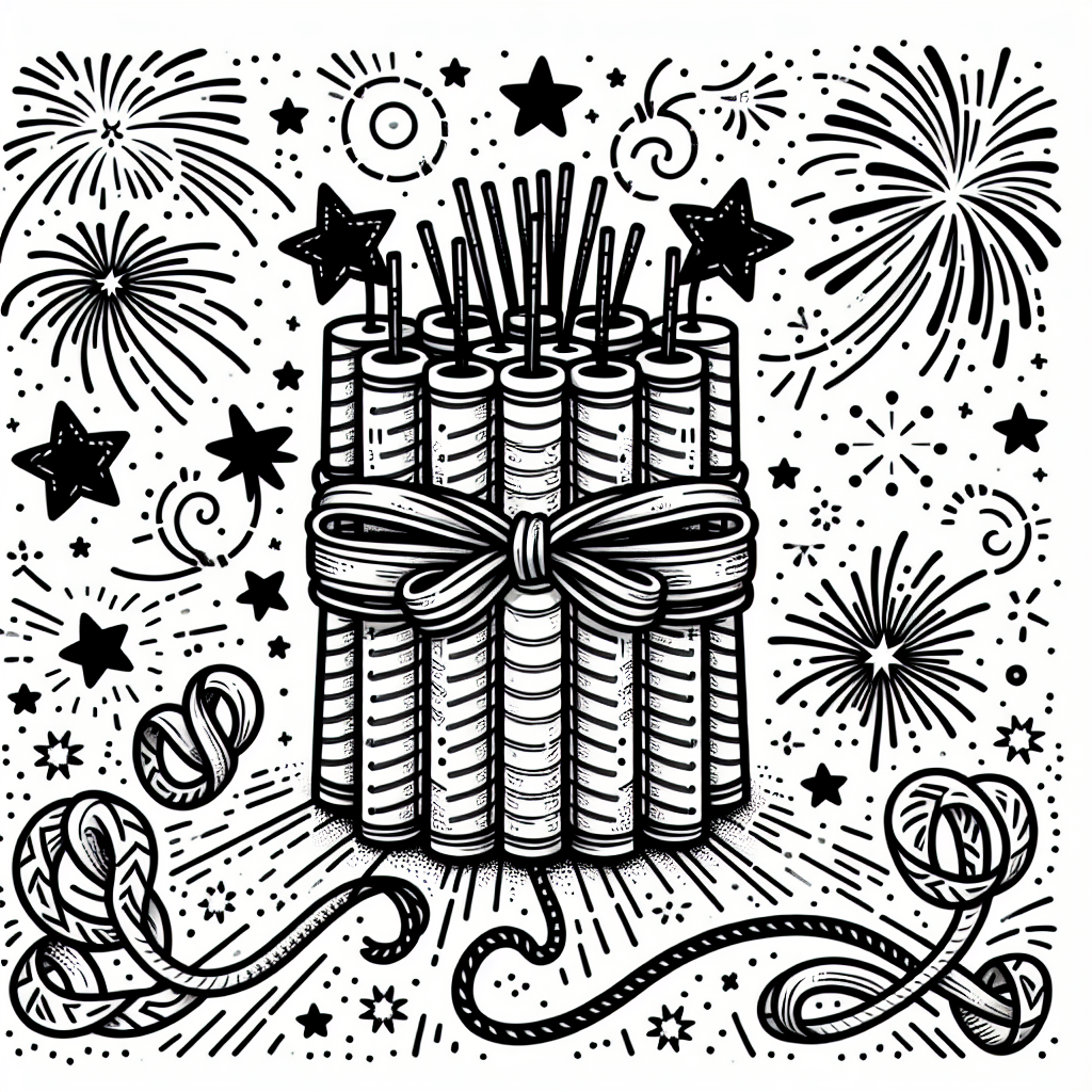 Firecrackers Bundle coloring page