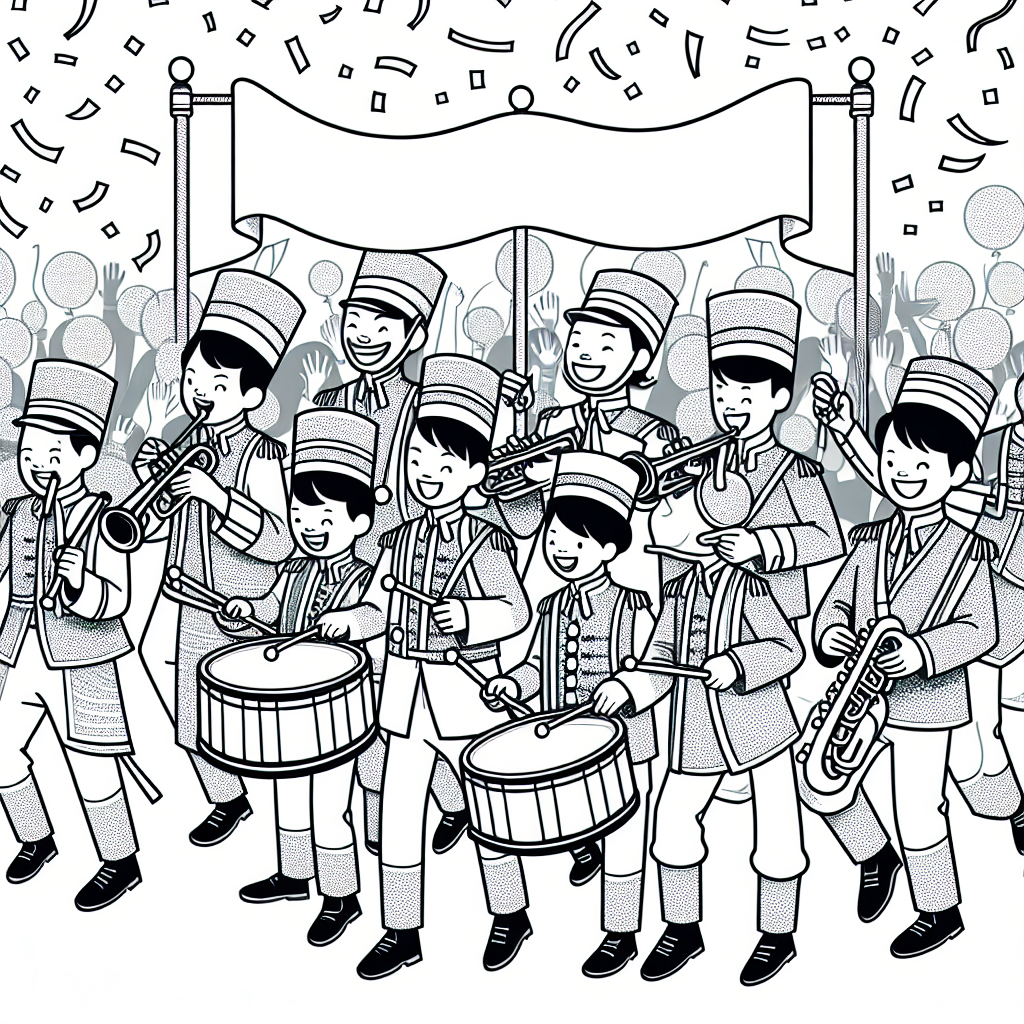 Marching Band coloring page