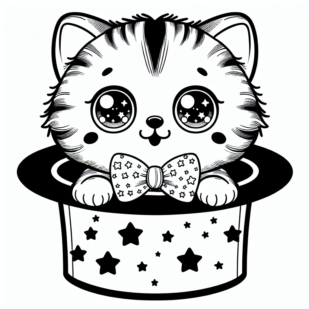 Patriotic Kitten coloring page