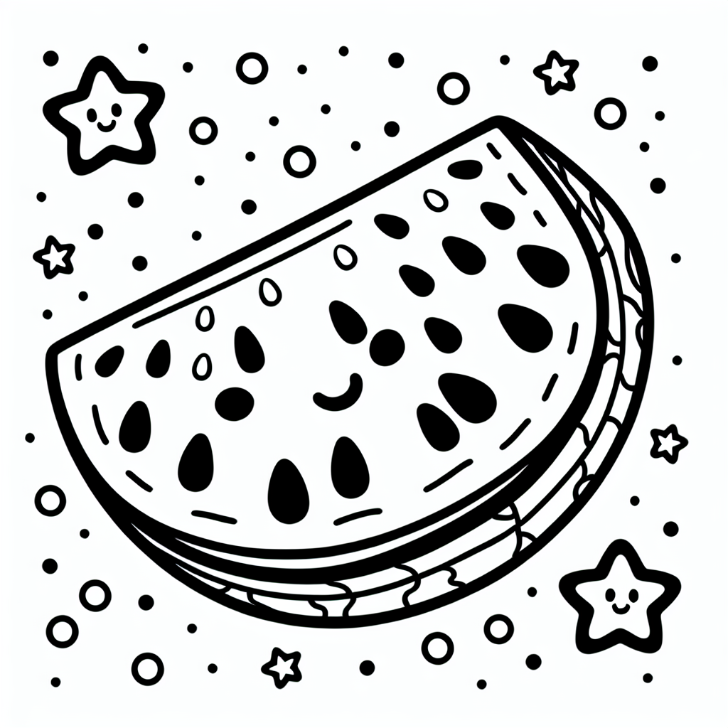 Watermelon Slice coloring page