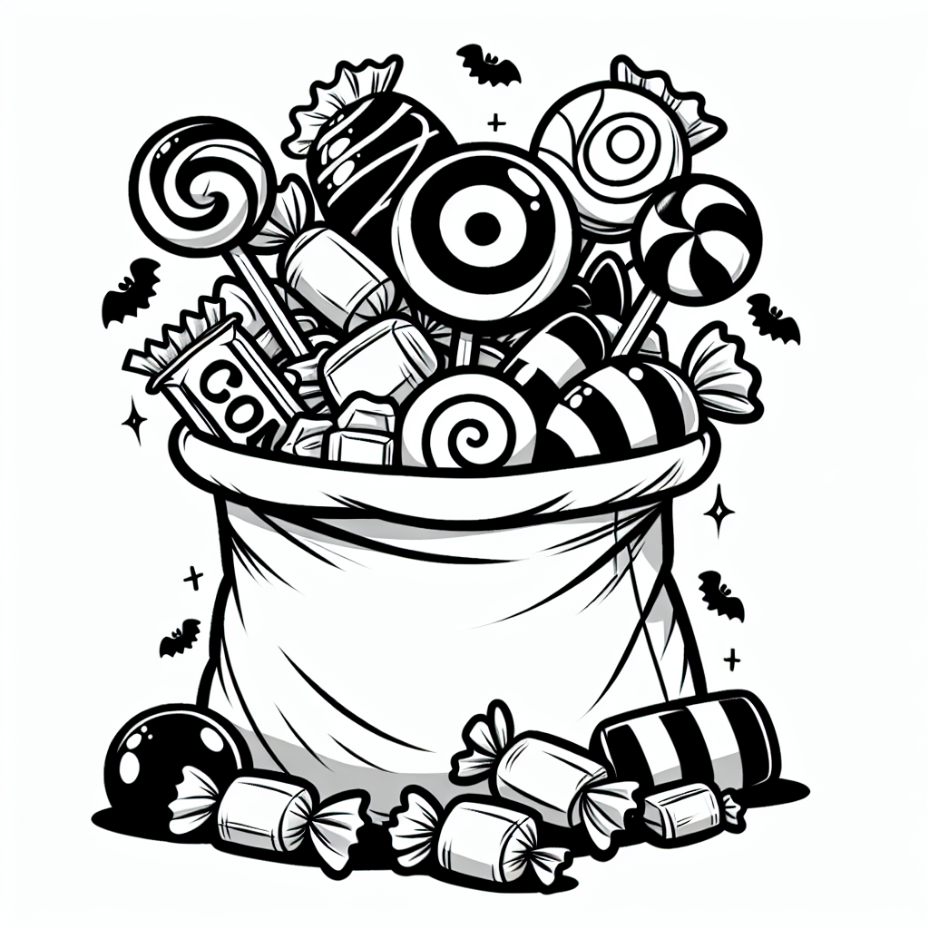 Trick or Treat Bag coloring page