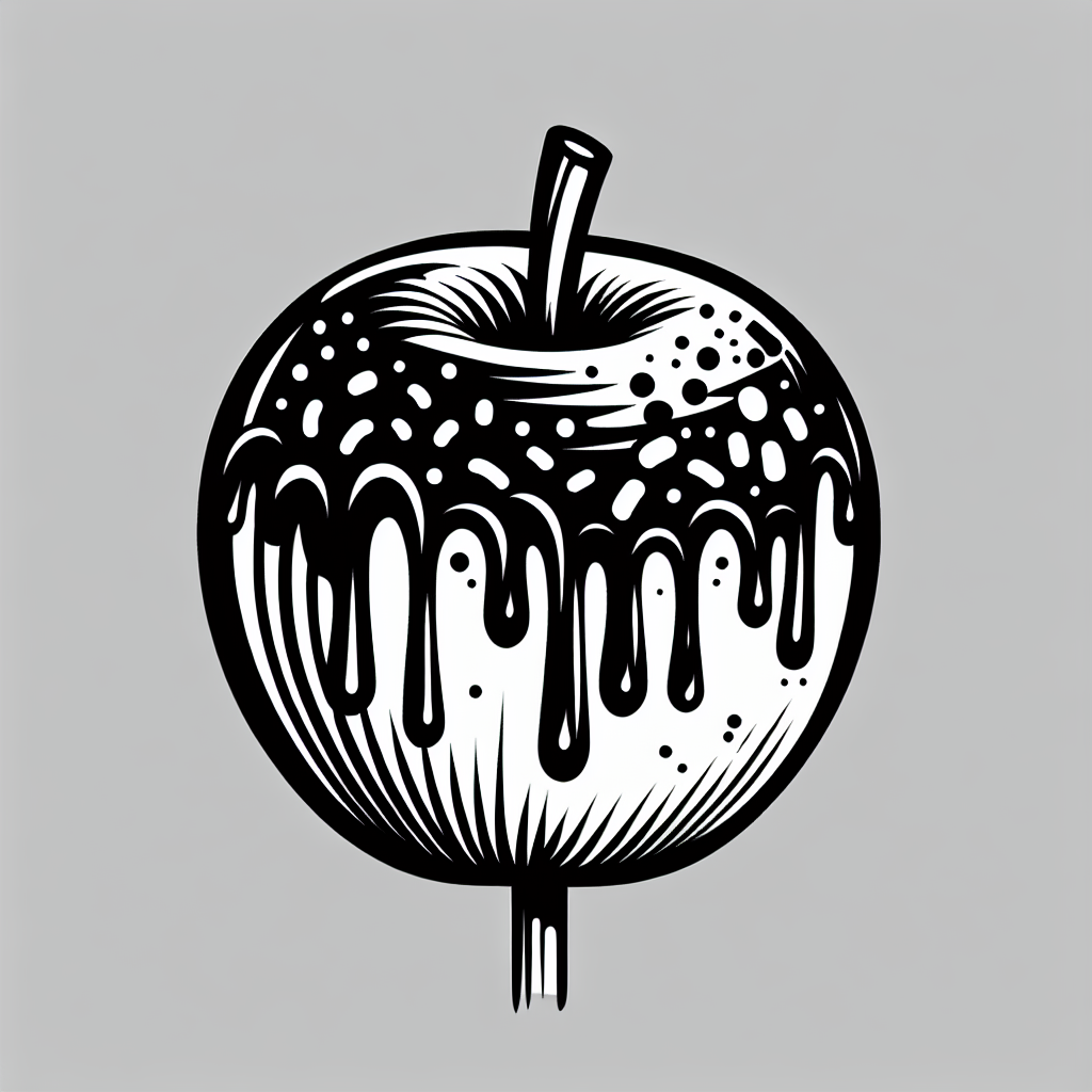 Caramel Apple coloring page