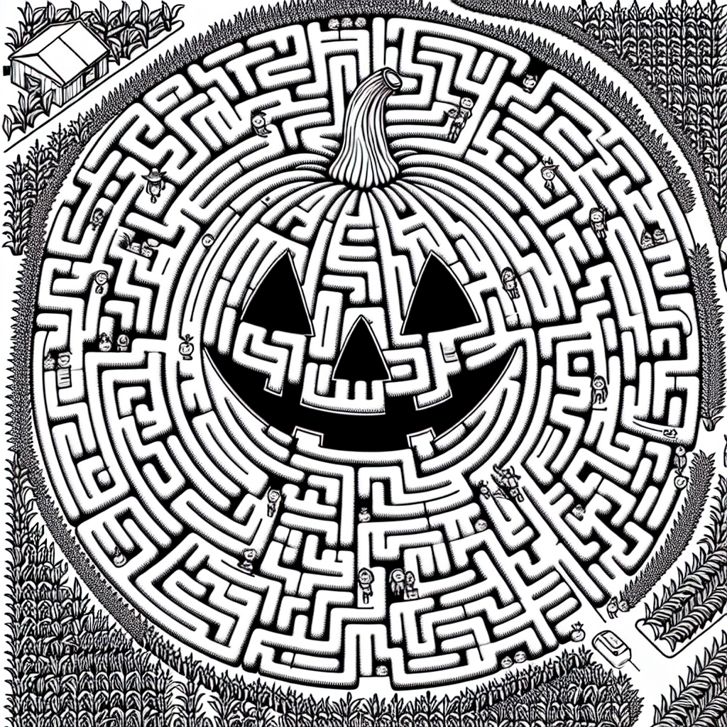 Corn Maze coloring page