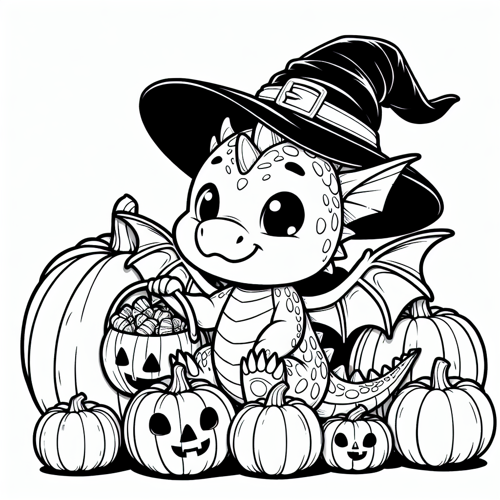 Costume Dragon coloring page