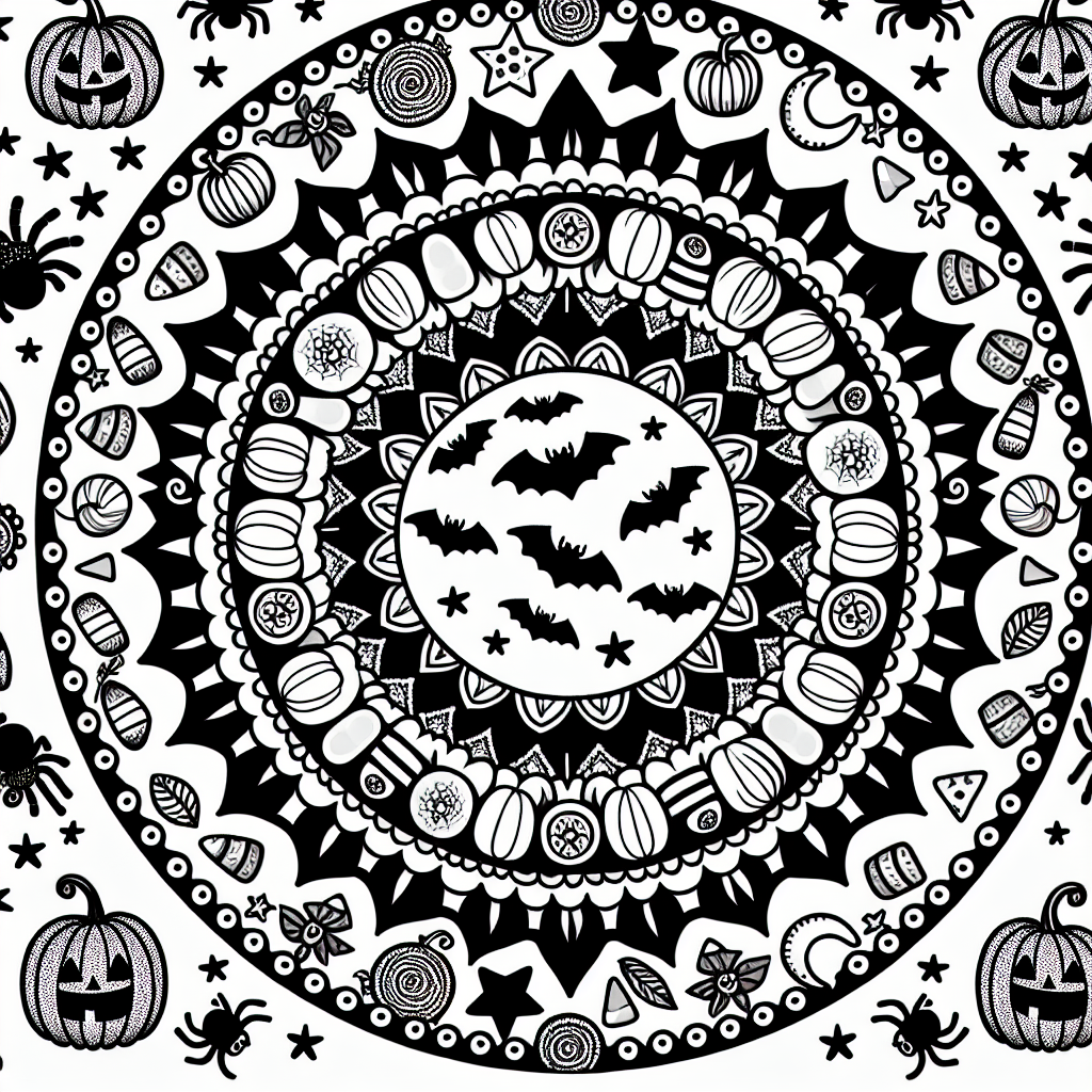 Halloween Mandala coloring page