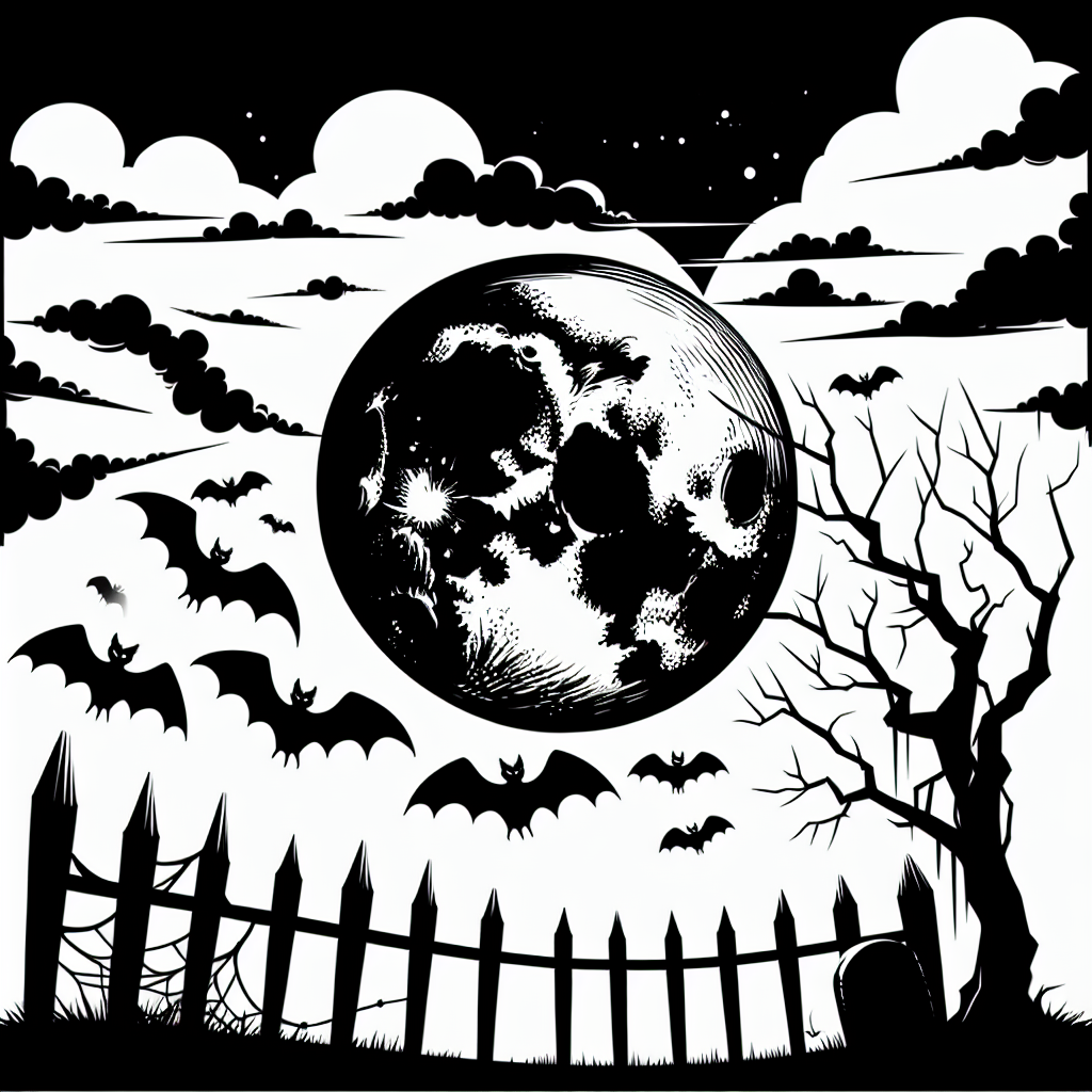 Full Moon Night coloring page