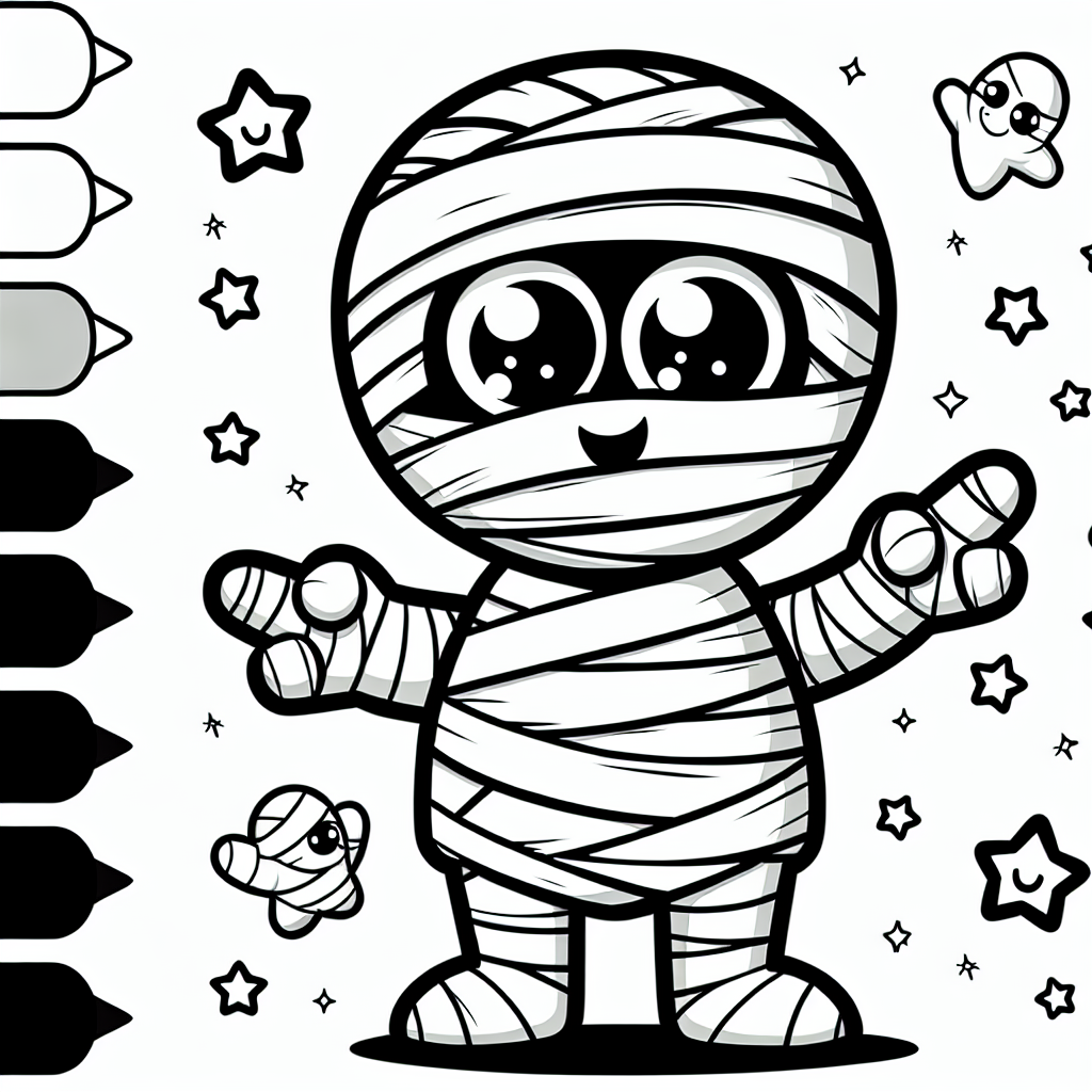 Mummy coloring page