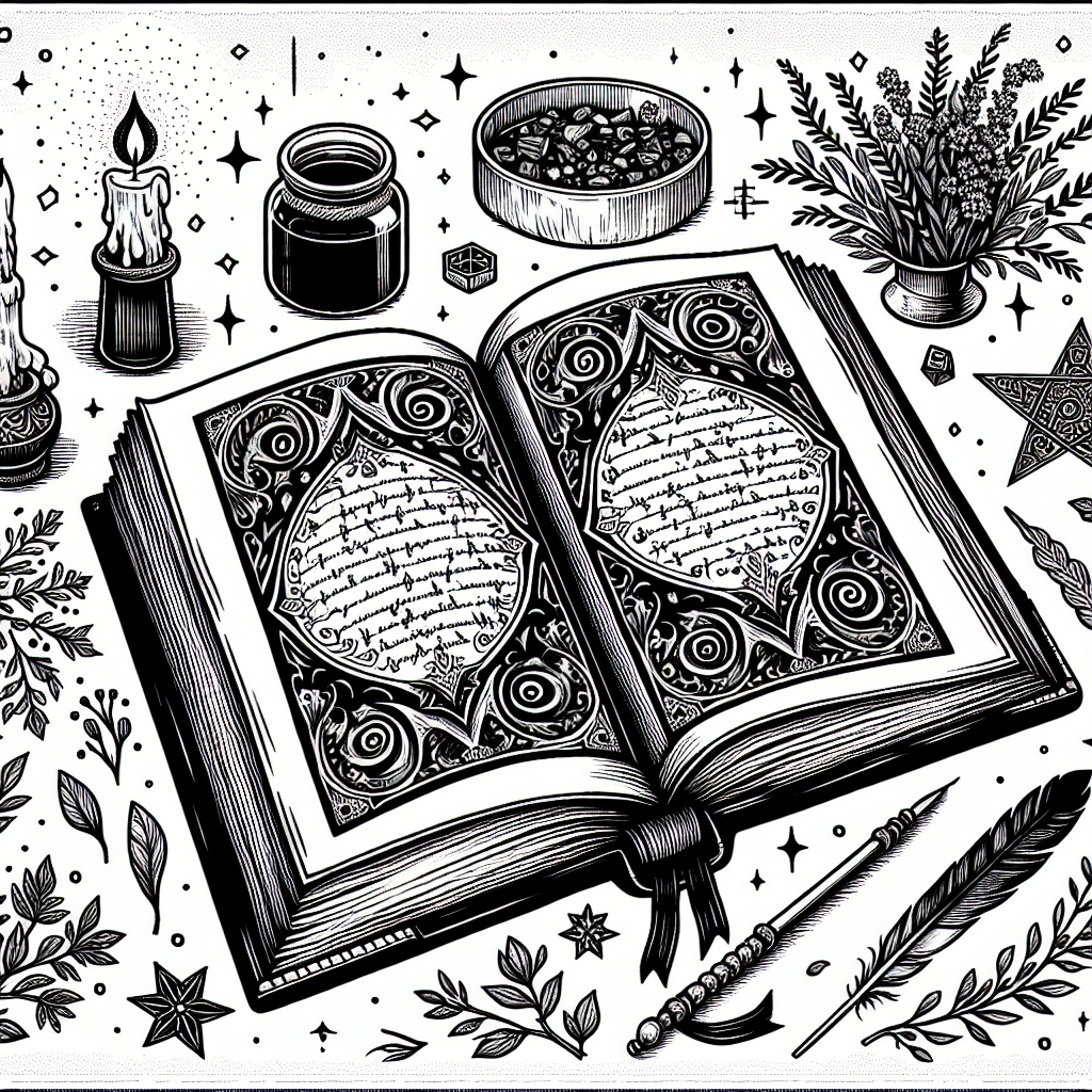 Magic Spell Book coloring page