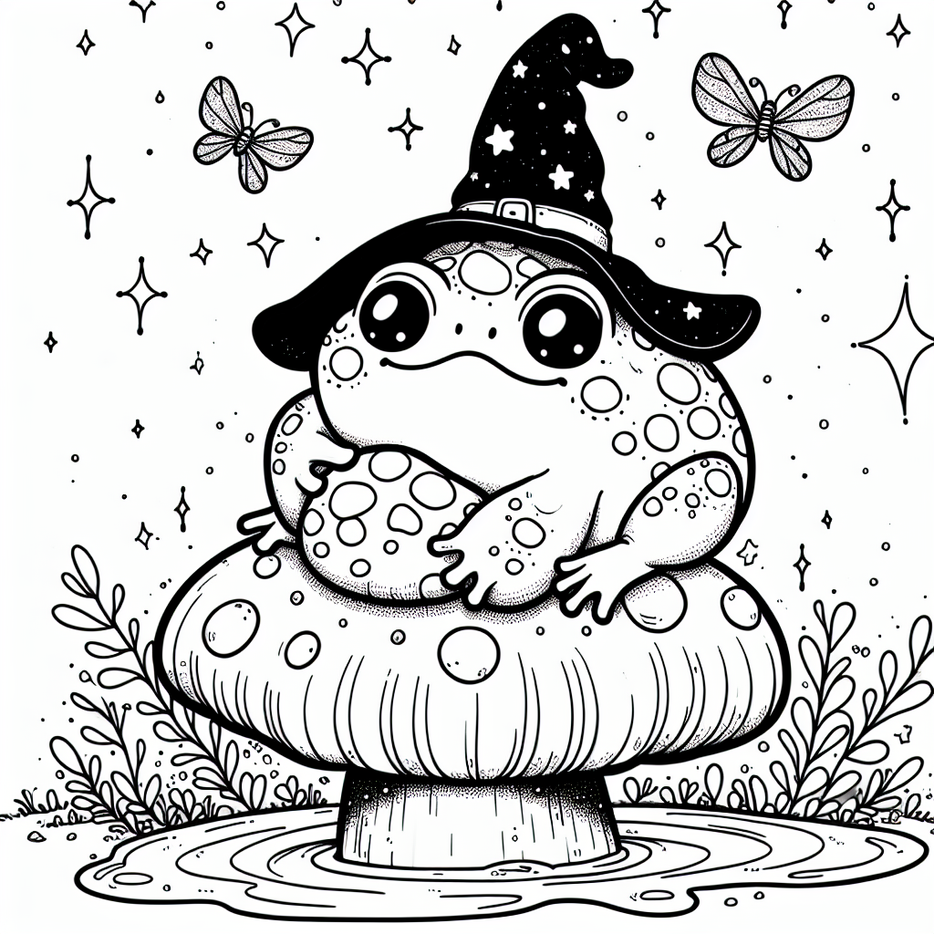 Warty Toad coloring page