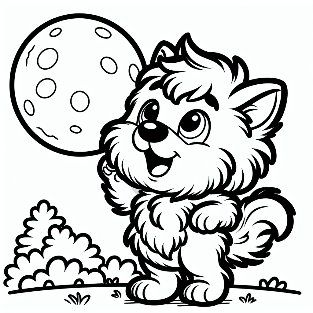 Friendly Werewolf coloring page