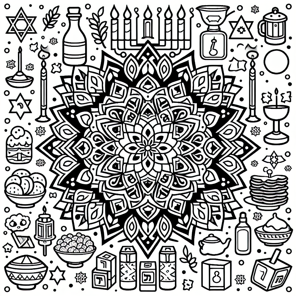 Eight Nights Pattern coloring page