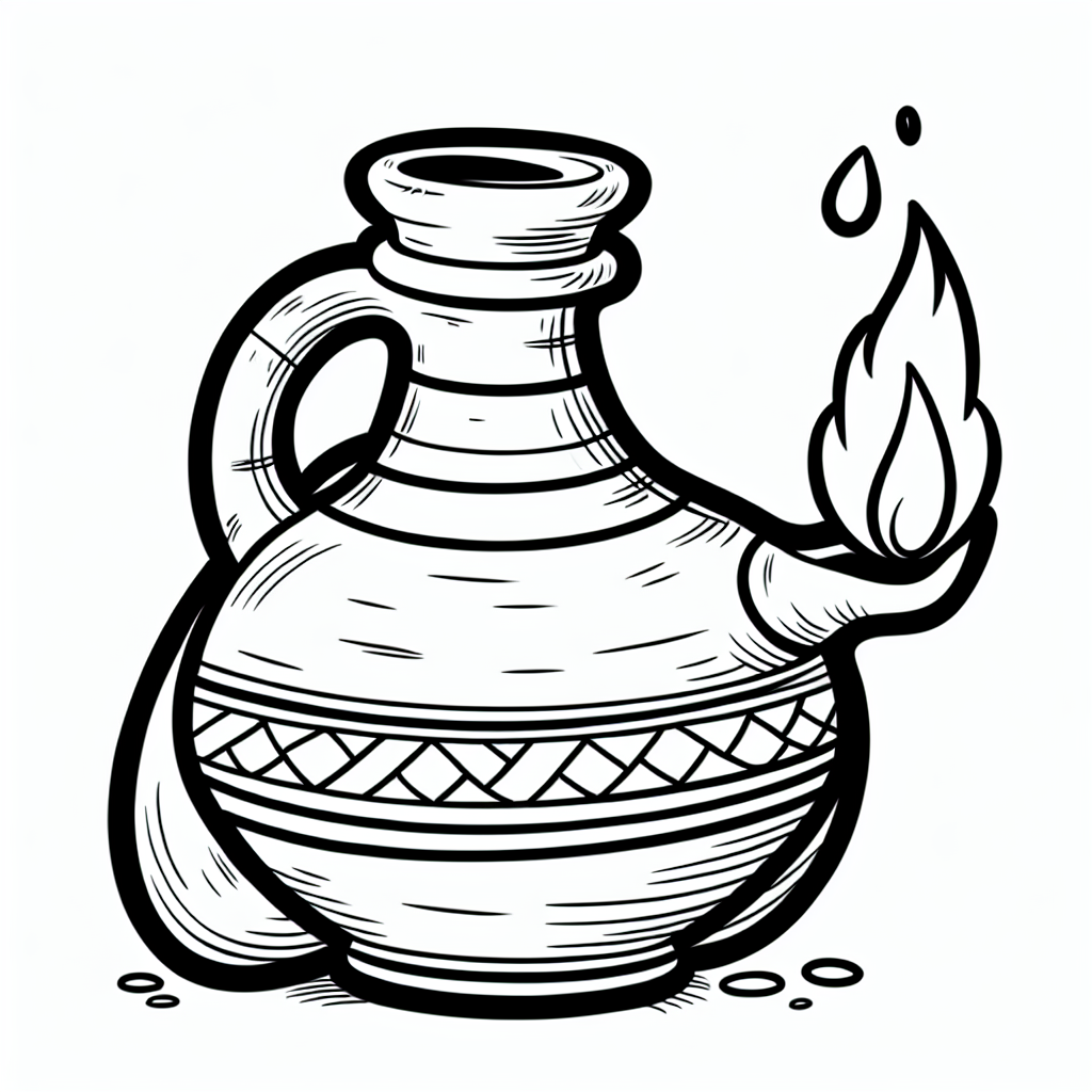 Ancient Oil Jug coloring page