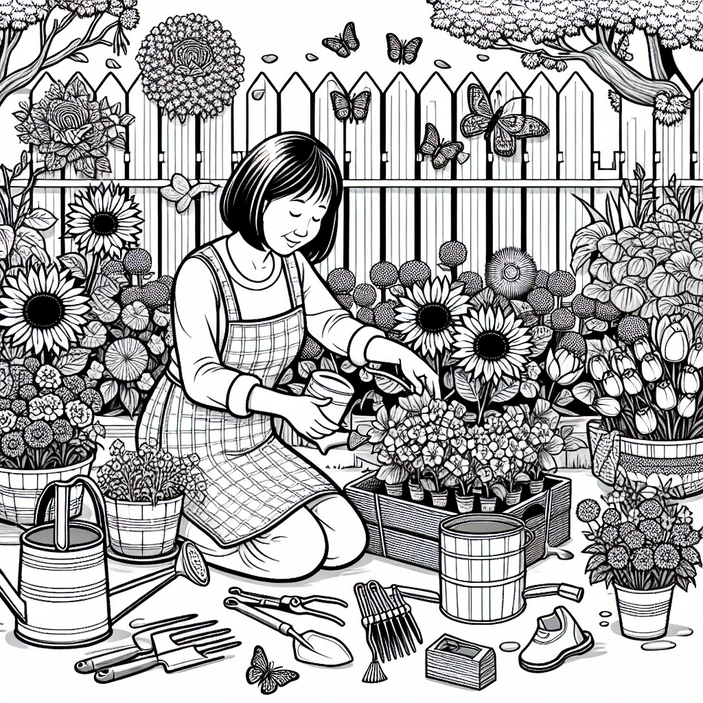 Mom's Garden coloring page
