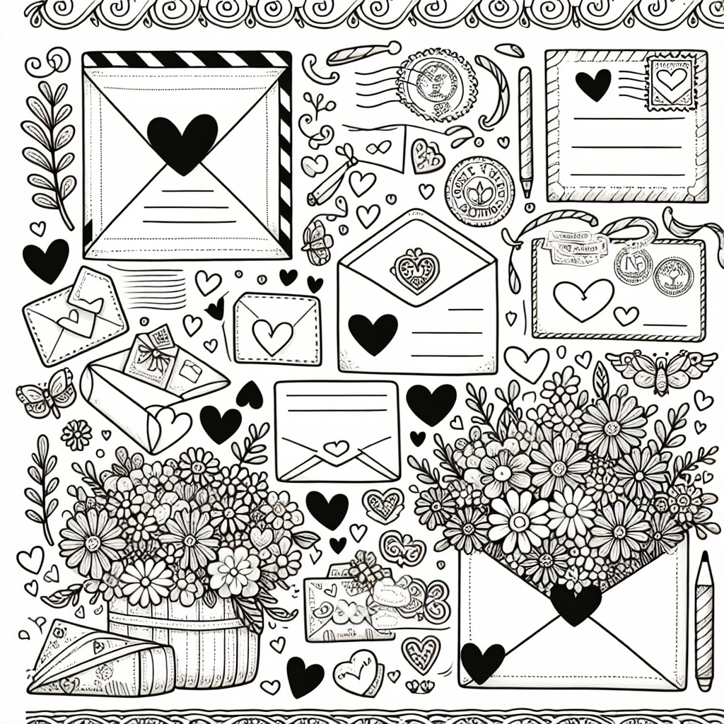 Love Letters to Mom coloring page