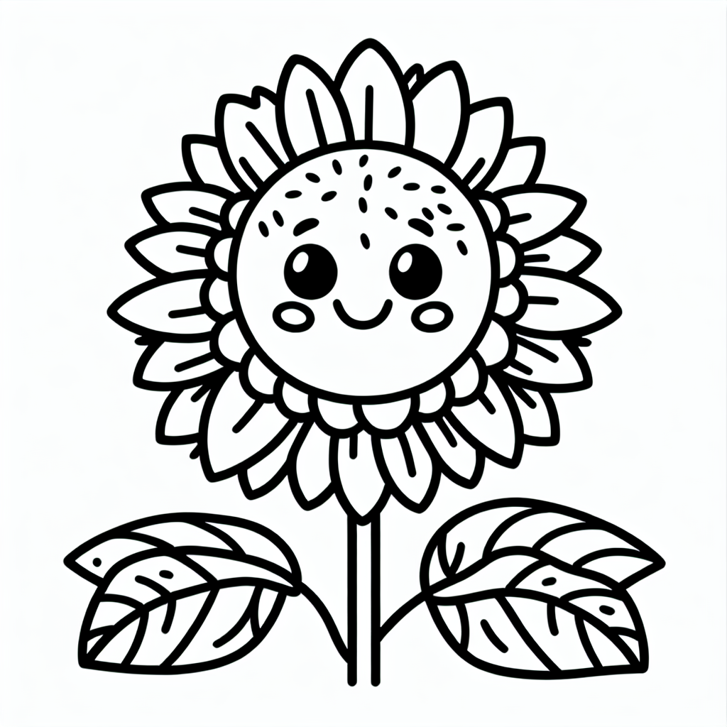 Sunflower for Mom coloring page