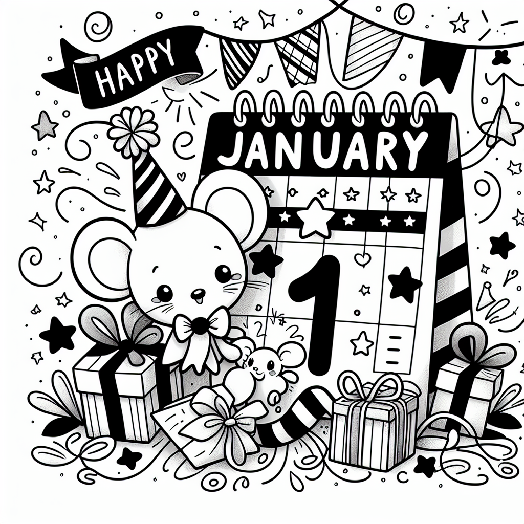 New Calendar Page coloring page
