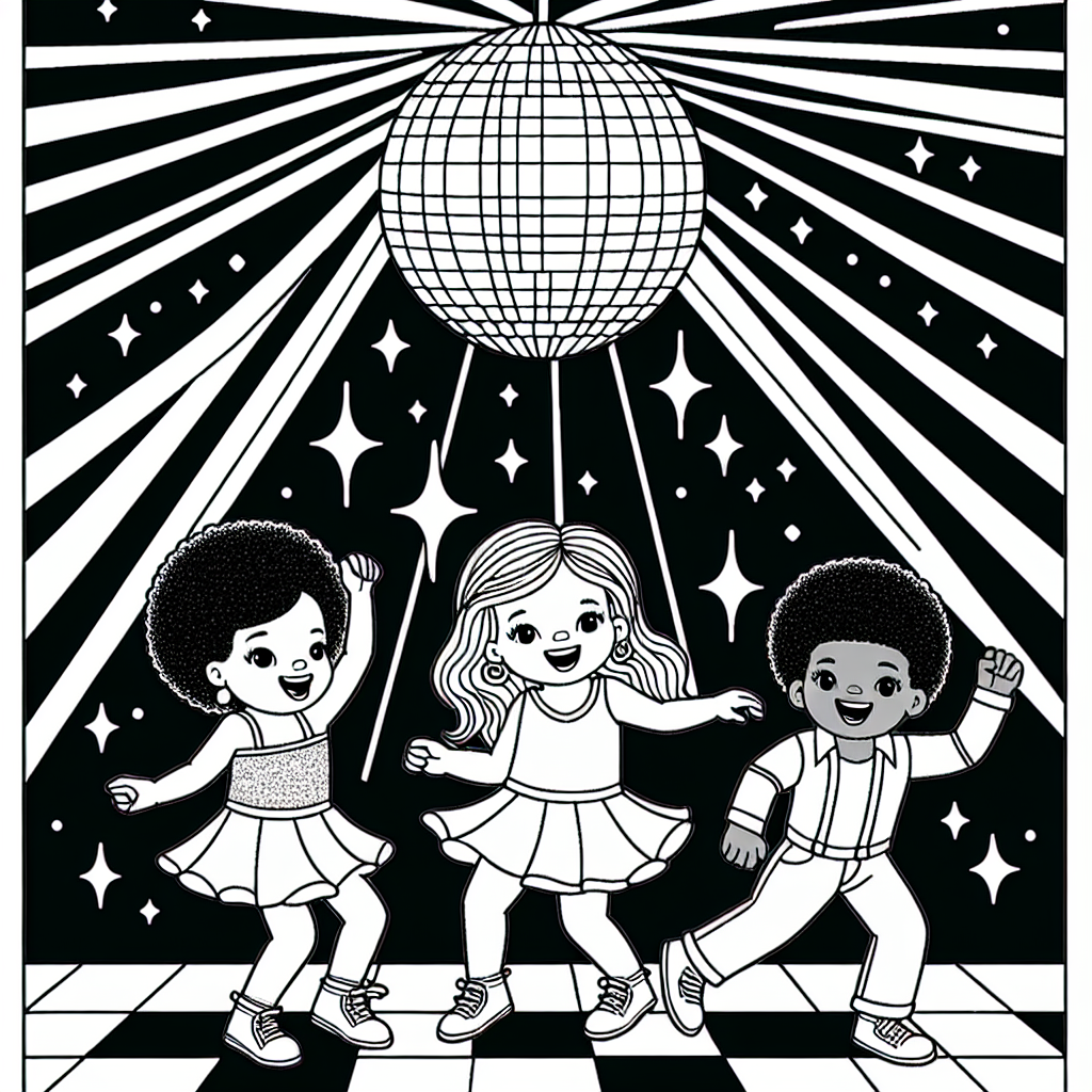Disco Ball Dance coloring page