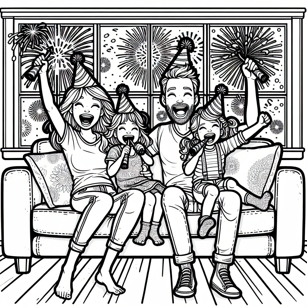 Family Celebration coloring page