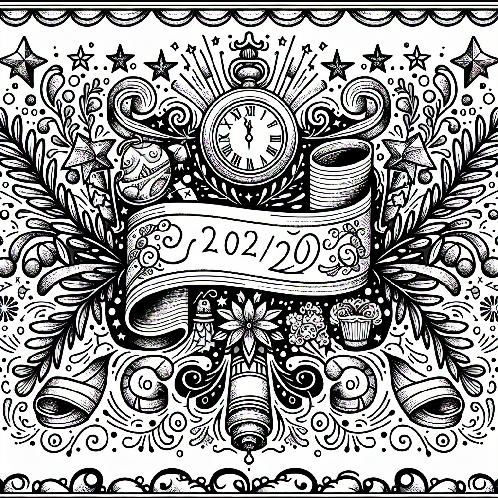 Resolutions Scroll coloring page