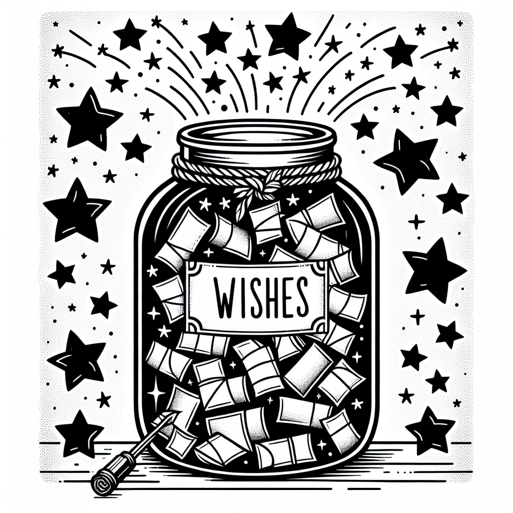 Wishes Jar coloring page