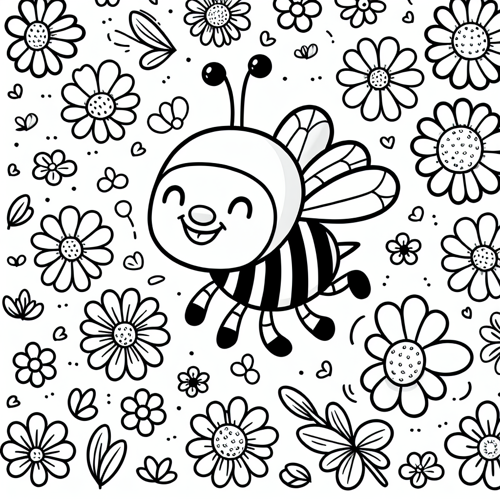 Busy Bee coloring page