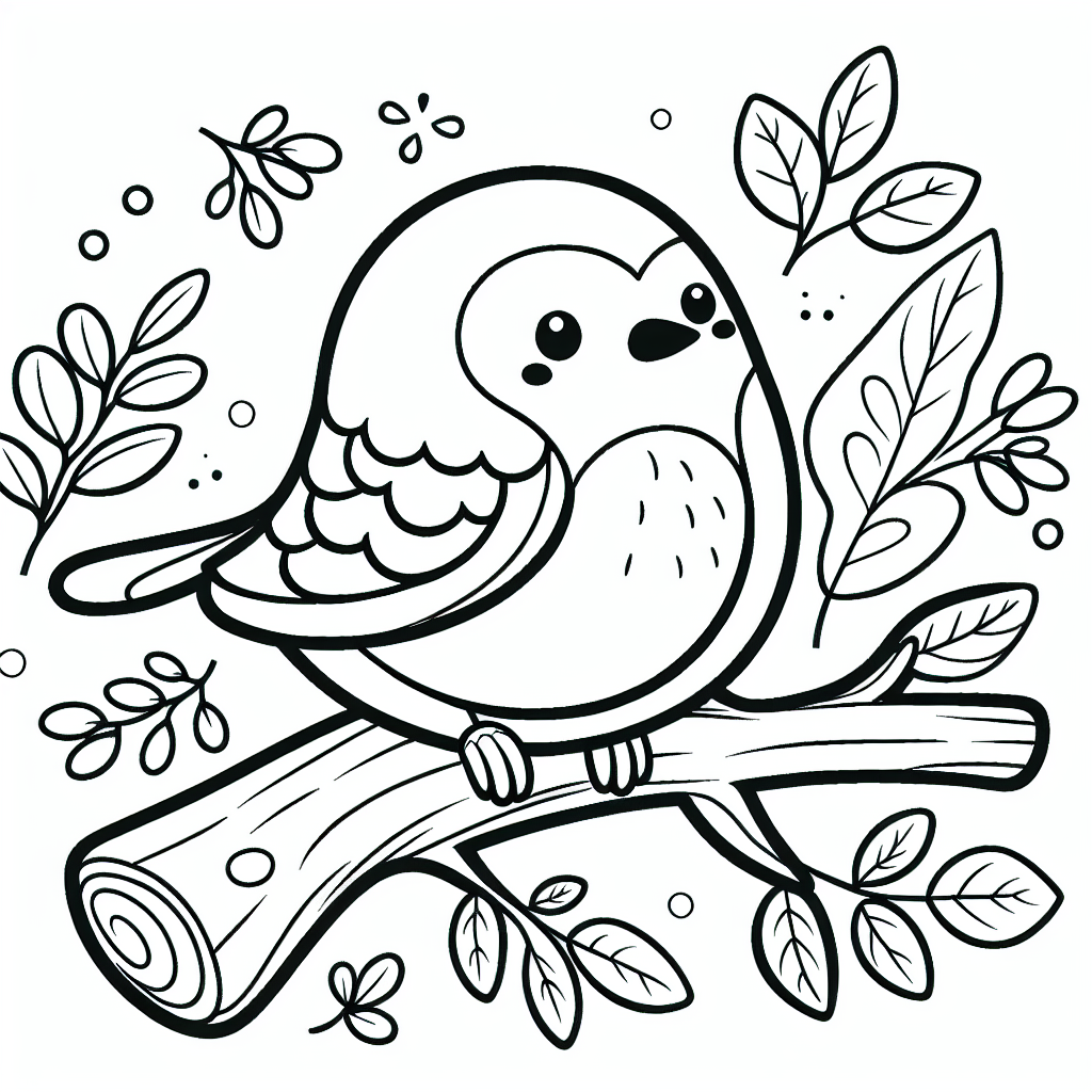 Spring Robin coloring page
