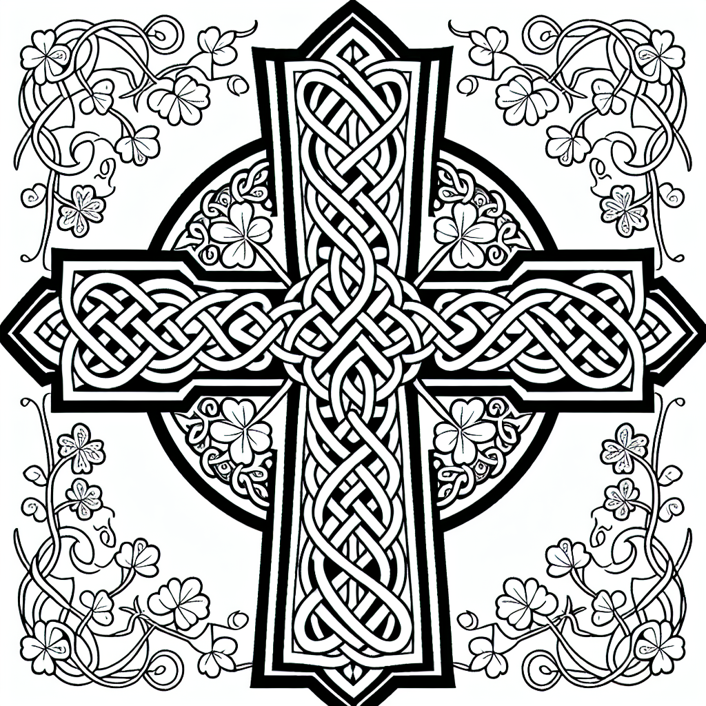 Celtic Cross coloring page